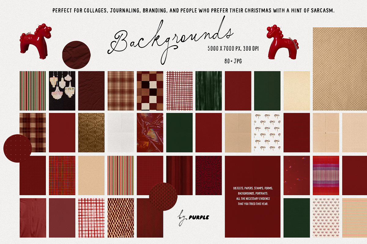 Mixed Media Christmas Collage Pack, an Object Graphic by Purple (Photo 9 of 12)
