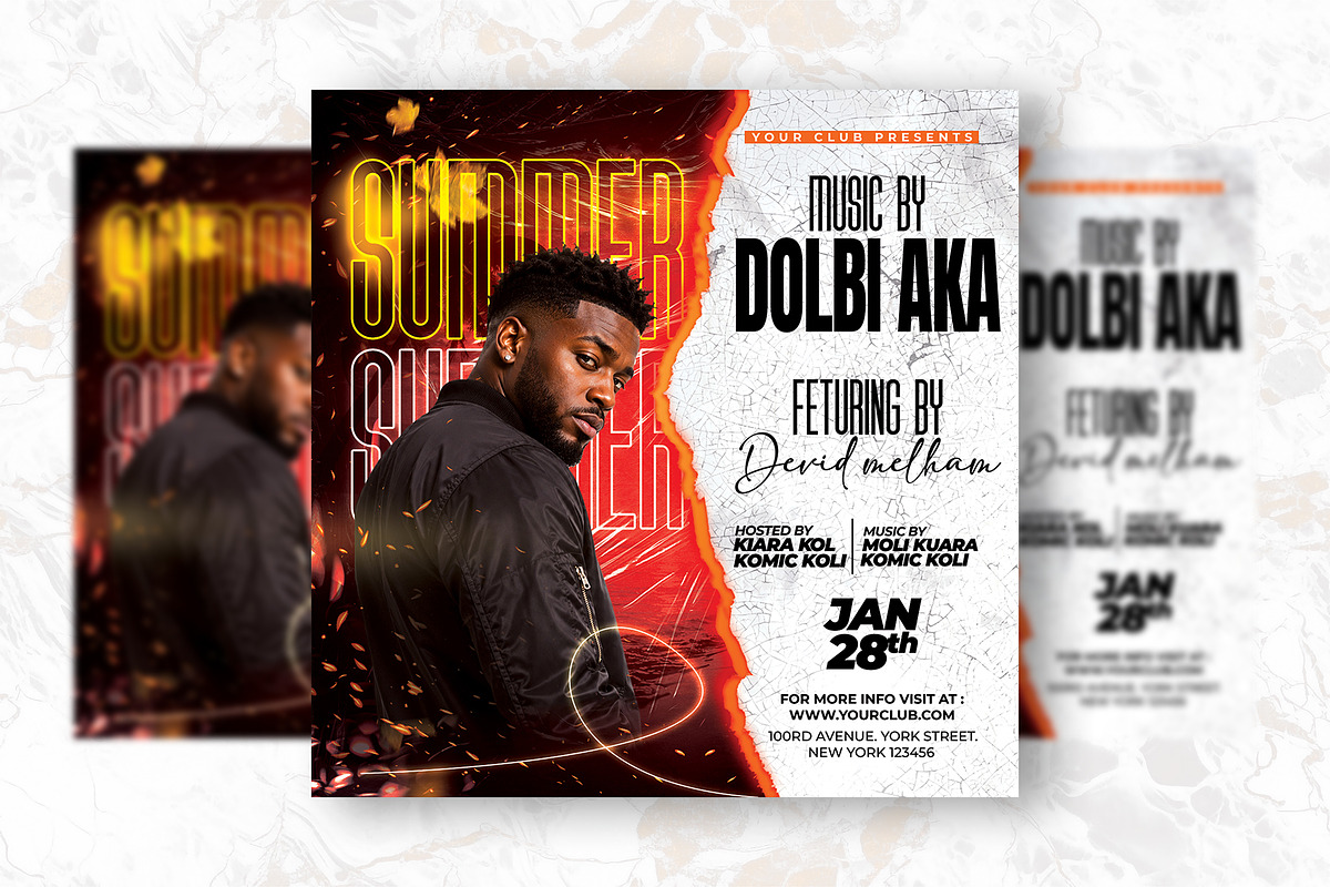 Summer PSD Party Flyer Design, a Flyer Template by Shajib Shikder (Photo 2 of 2)