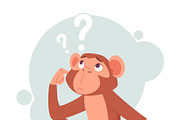 Confused cartoon monkey with, a Food Illustration by Onyx (Thumbnail 3 of 3)