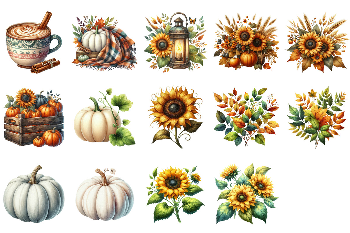 Autumn Season Clipart, an Illustration by Libby Wishes (Photo 3 of 9)