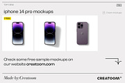 iPhone 14 pro mockups v2, an iPhone Mockup by Creatoom (Thumbnail 10 of 12)