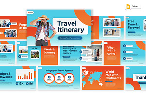 Travel itinerary Google Slides, a Presentation Template by Loin Studio