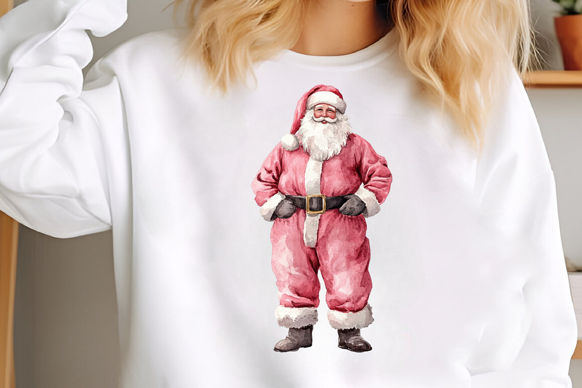 Pink Trendy Christmas Santa Png, an Illustration by SinaCreation (Photo 5 of 7)