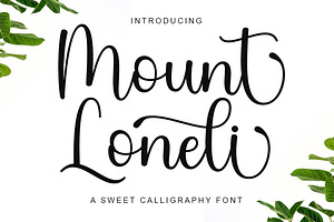 Mount Loneli, a Script Font by Strong.co