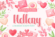 Helleny a Modern Script Font, a Script Font by IHDSTD (Thumbnail 1 of 6)