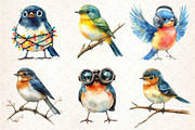 Cute Quirky Funny Birds Clipart, an Illustration by Dream Creation (Thumbnail 3 of 6)