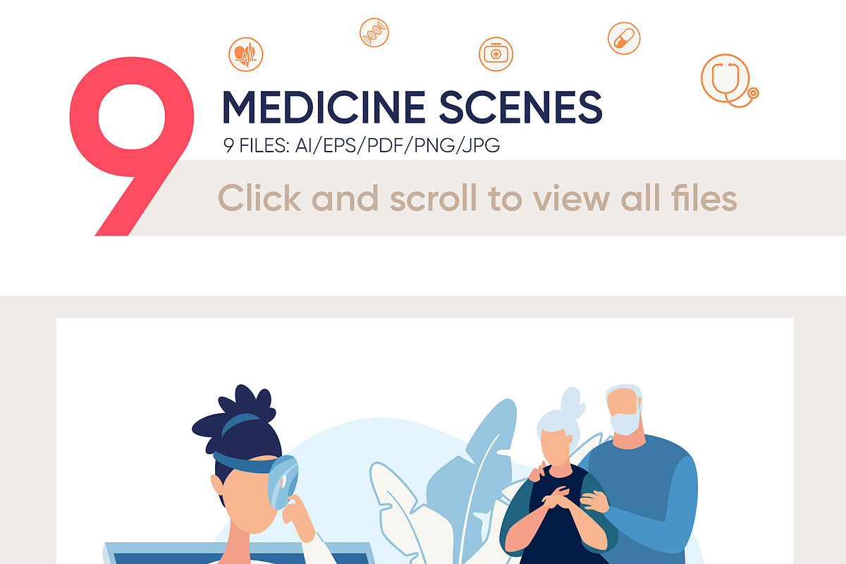 Medicine Vector Scenes, a Healthcare Illustration by Tera Vector (Photo 2 of 2)