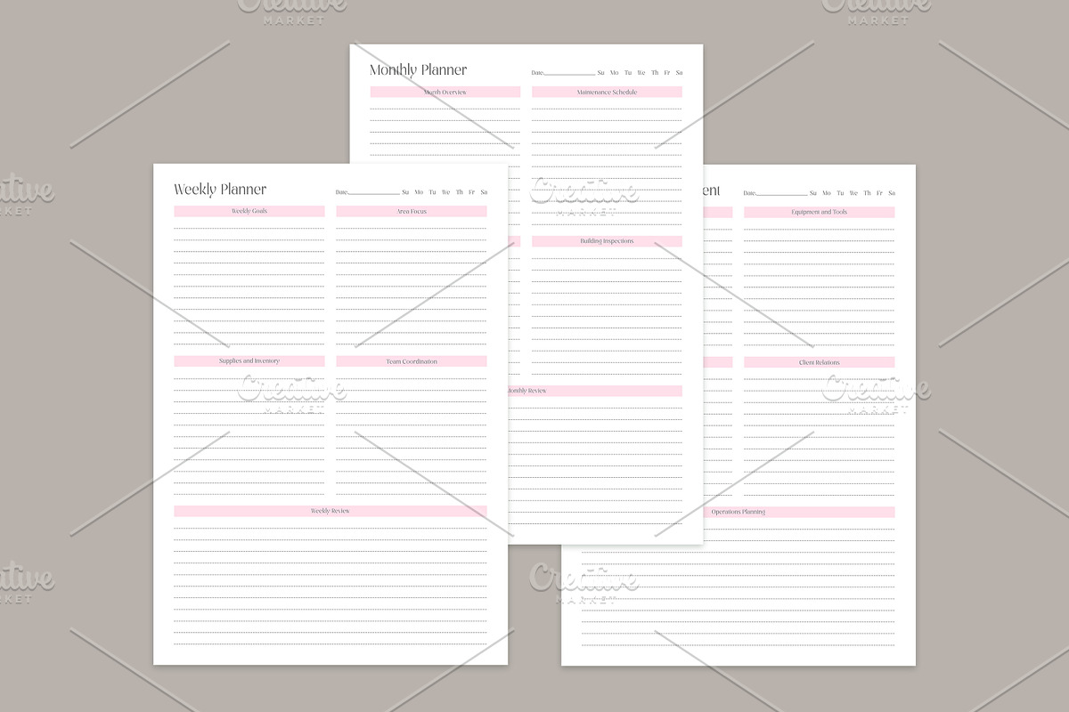 Generic Planning Pages Set V-09, a Stationery Template by shahsoft (Photo 3 of 3)
