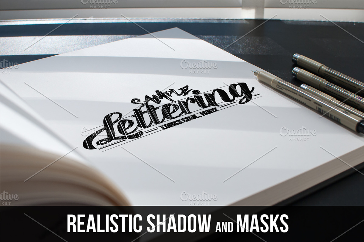 Lettering & Drawing Mockup Set 3, a Books & Magazine Mockup by AwesomeMockups (Photo 5 of 5)