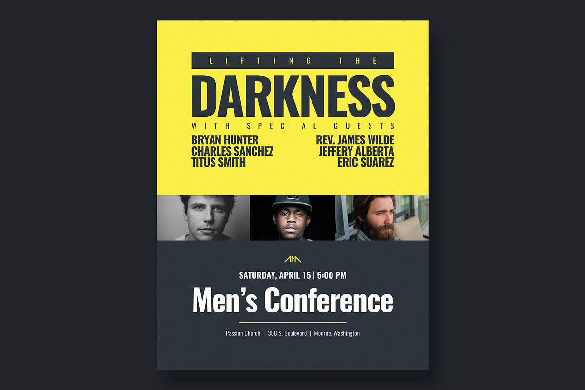 Modern Men’s Flyer Template, a Flyer Template by Church Resources Depot