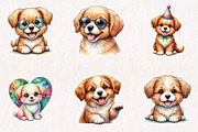 Cute Dogs Stickers & Clipart, a Seasonal Illustration by CreationArt (Thumbnail 2 of 7)