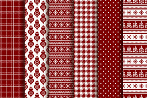 Christmas Seamless Pattern Set.