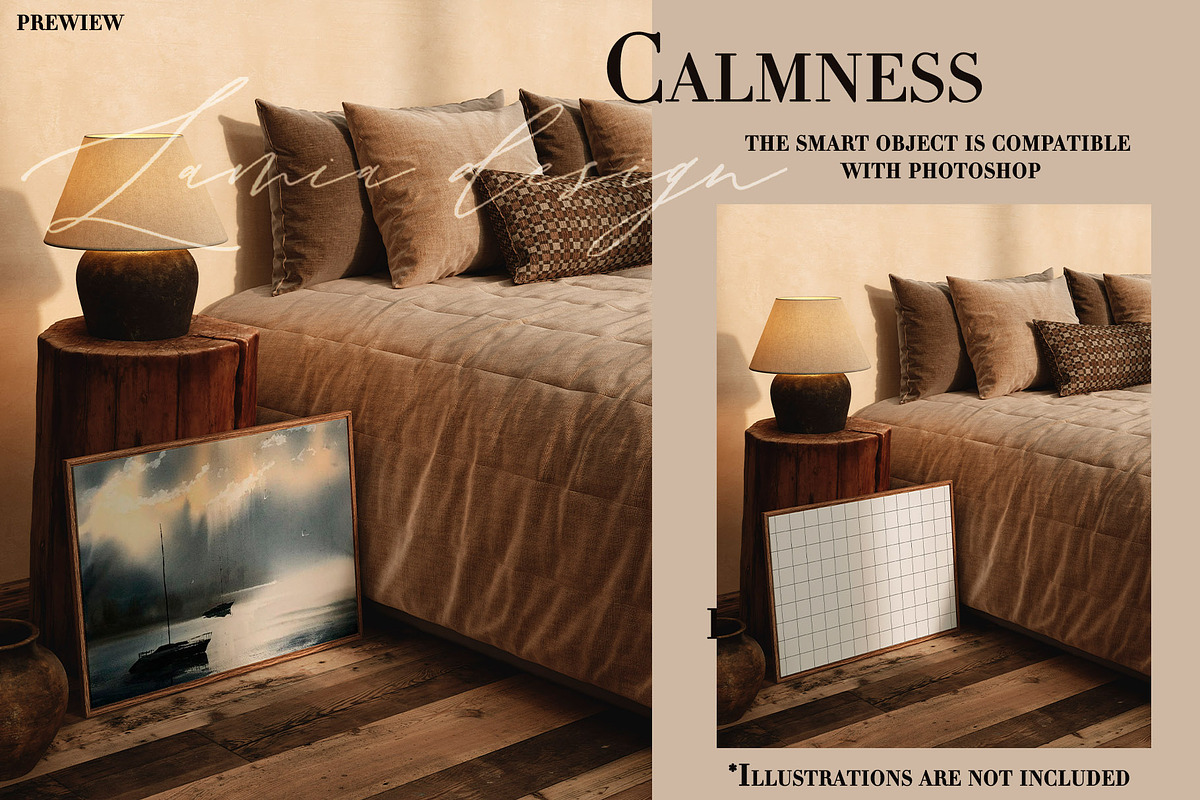 CALMNESS & Frame Mockups Horizontal, a Household Mockup by LAMIA DESIGN (Photo 5 of 13)