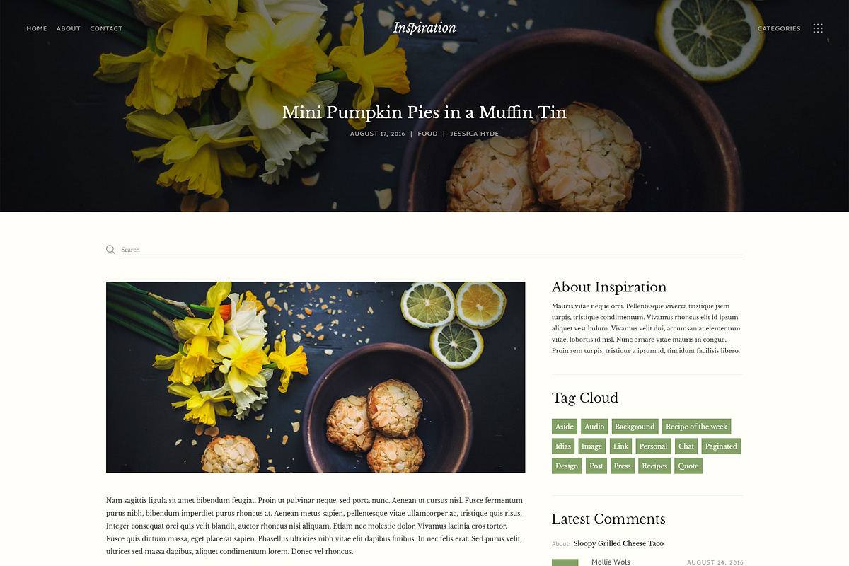Inspiration — Lifestyle Blog PSD, a Templates & Theme by ScienteCraft (Photo 14 of 47)