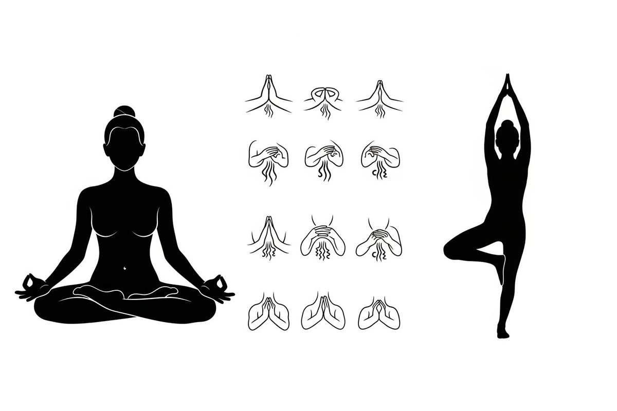 Yoga Meditation Silhouette Vector Bu, an Illustration by Artivon (Photo 21 of 40)