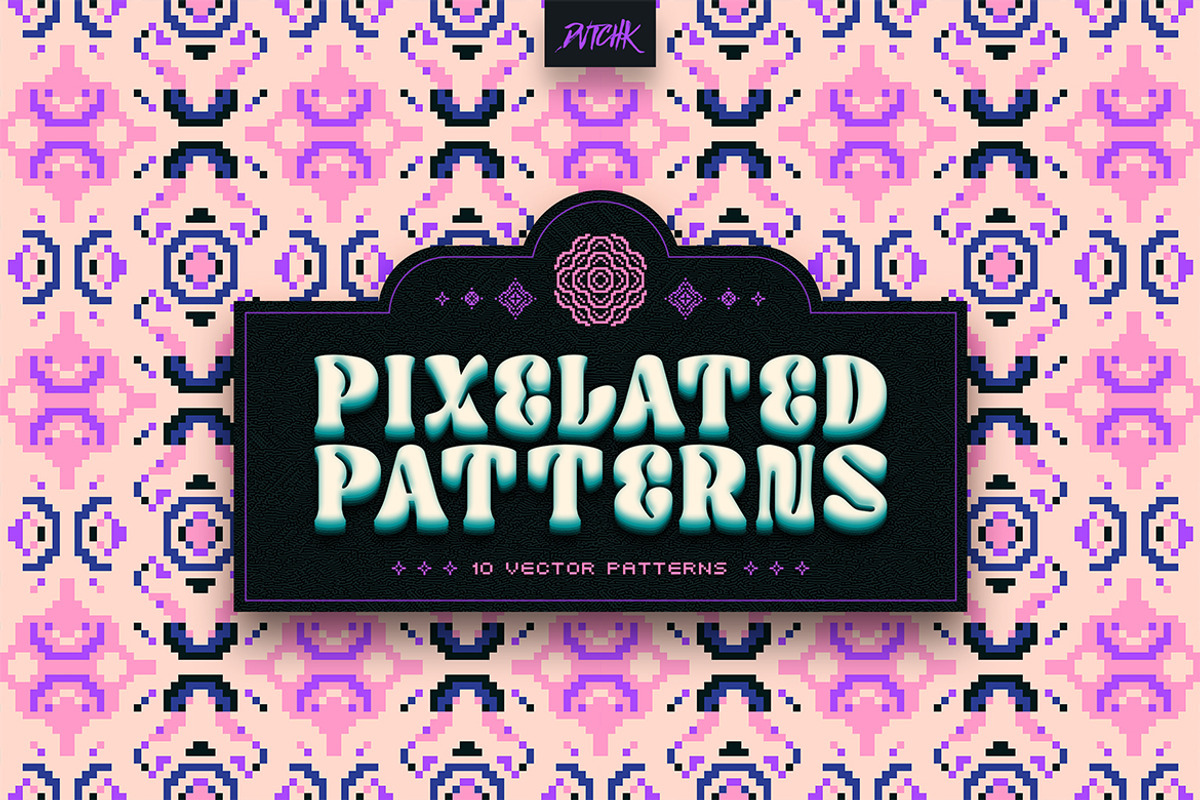 Pixel Mosaic Patterns | Vol. 04, a Pattern Graphic by dvtchk (Photo 10 of 10)