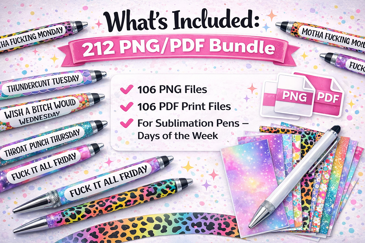 Days of the Week Pen Wrap Bundle, an Object Graphic by MIRoots Design Studio (Photo 3 of 4)