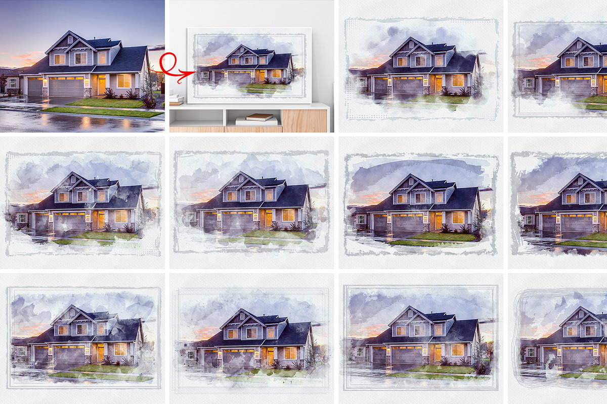 Digital House Painting Art Creator, an Action Add-On by MRI STUDIO (Photo 2 of 29)