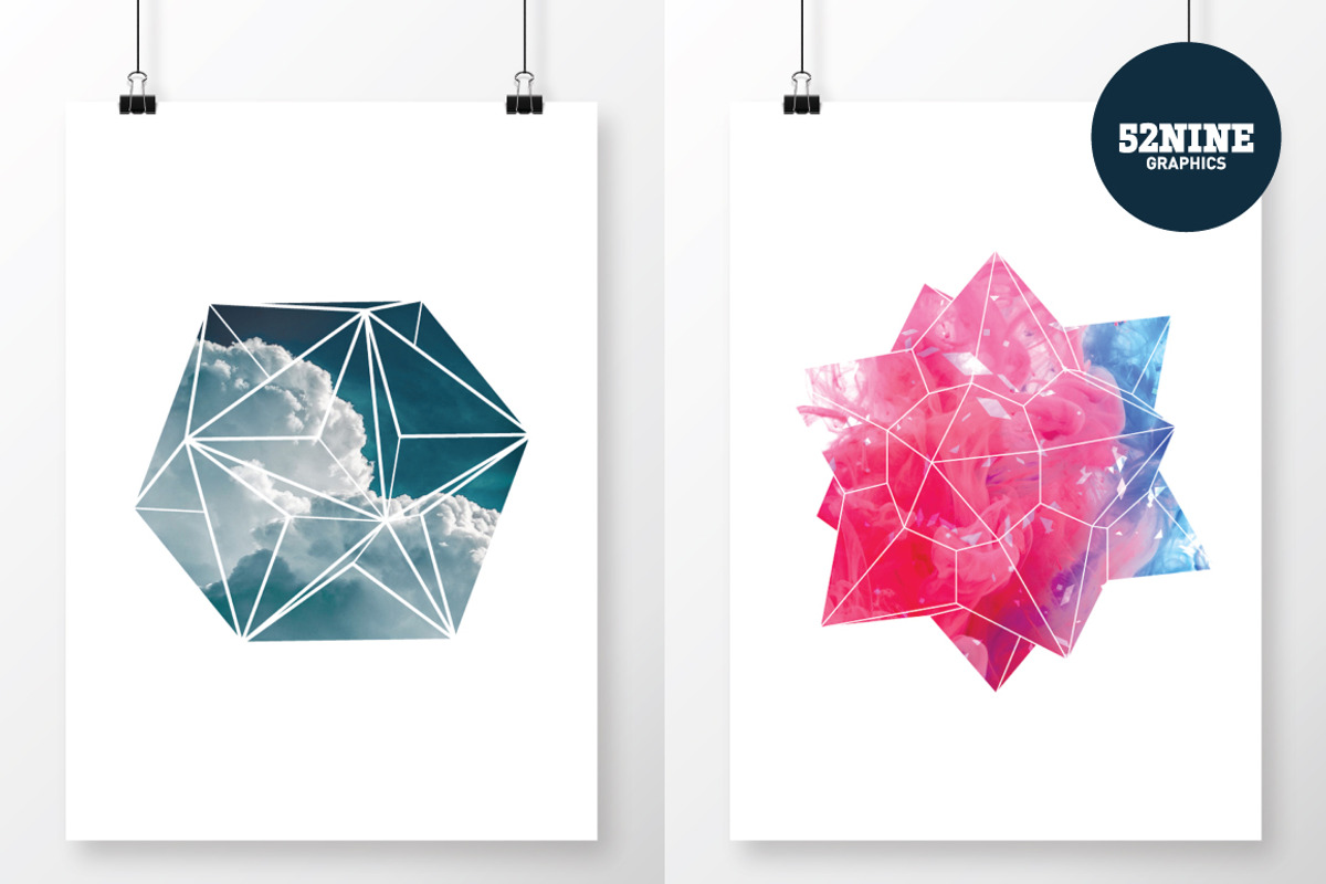 Polyhedral Image Masks + Bonus!, an Object Graphic by 52NINE GRAPHICS (Photo 2 of 5)