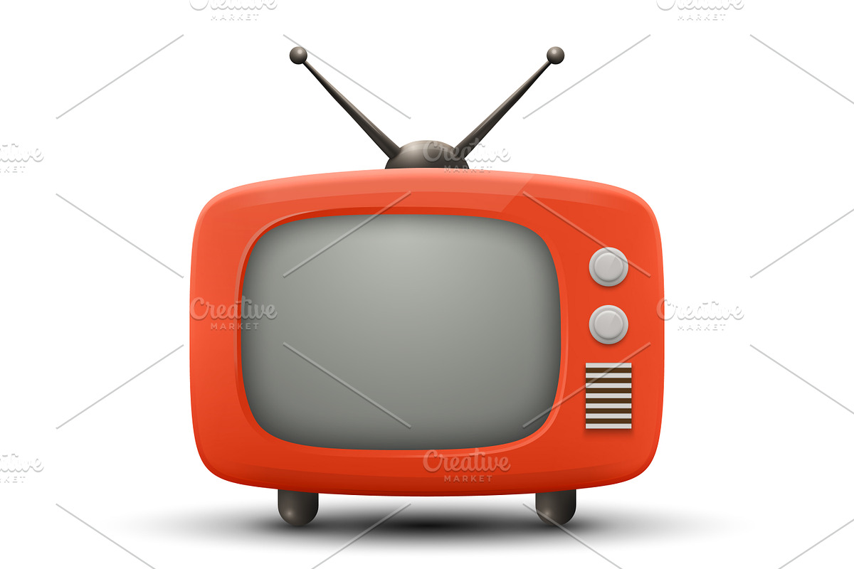 Retro TV Vector Illustrations, an Object Graphic by Gomolach (Photo 2 of 9)