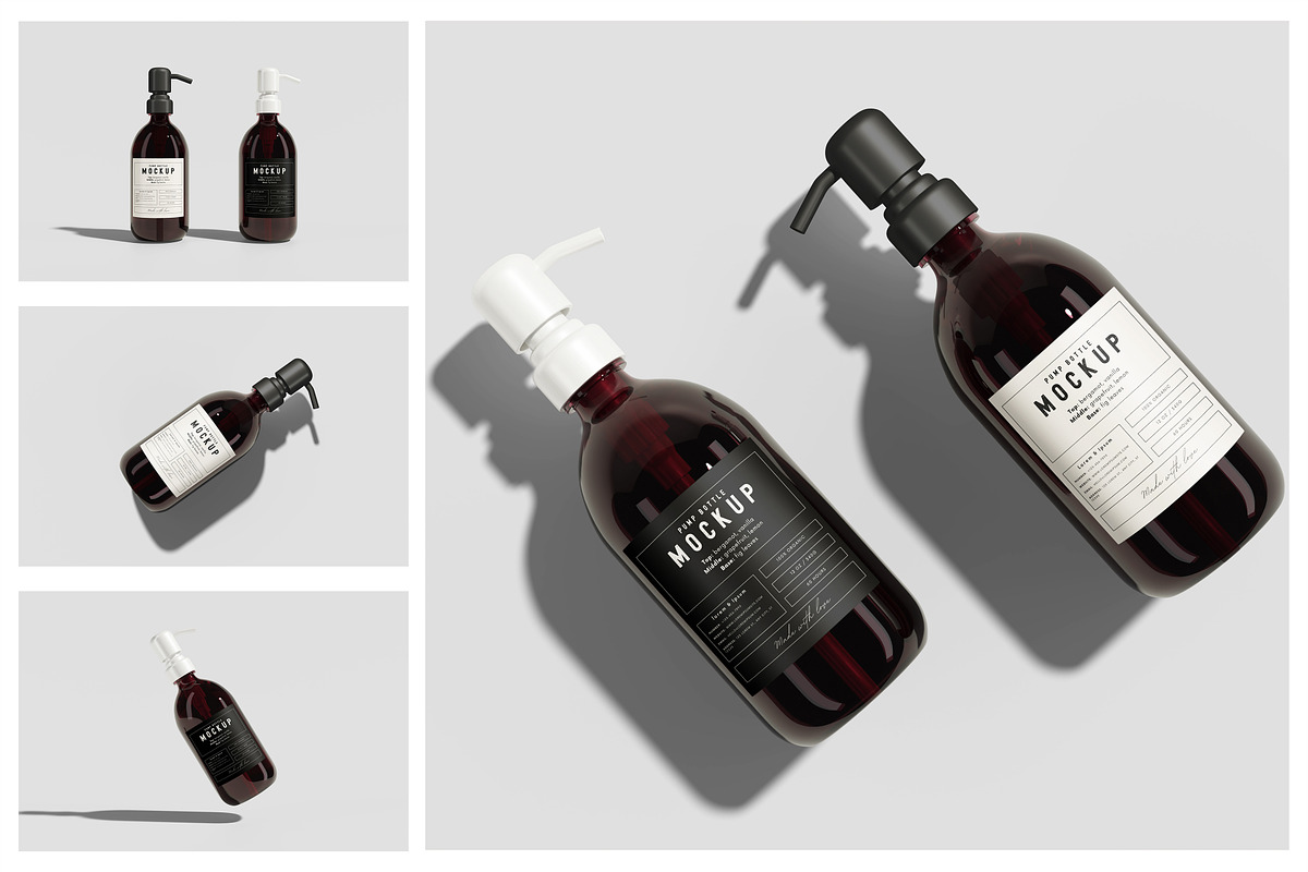 Pump Bottle Mockup, a Packaging Mockup by Hazzpro_Std (Photo 1 of 5)