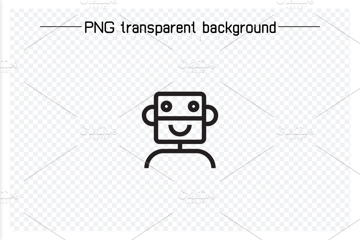 Cartoon Robot Profile Icons, an Outline Icon by Designfour (Photo 2 of 7)