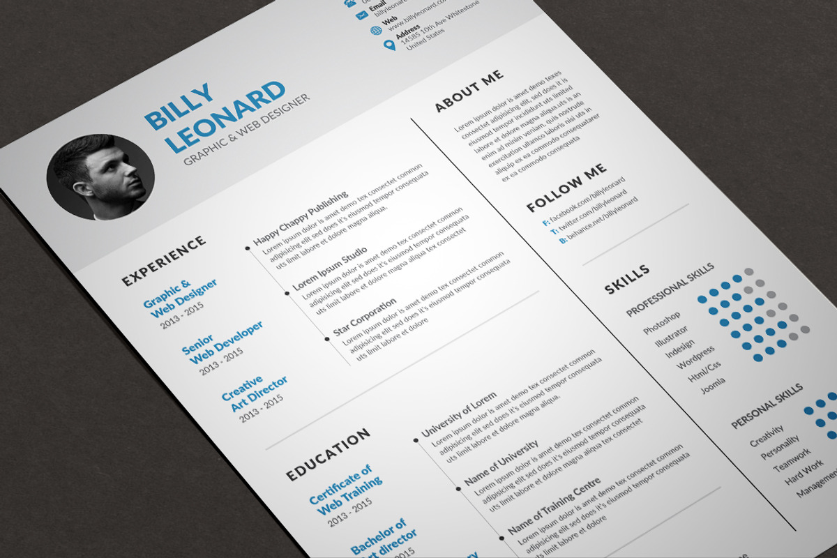 Resume/CV, a Resume Template by deviserpark (Photo 5 of 5)