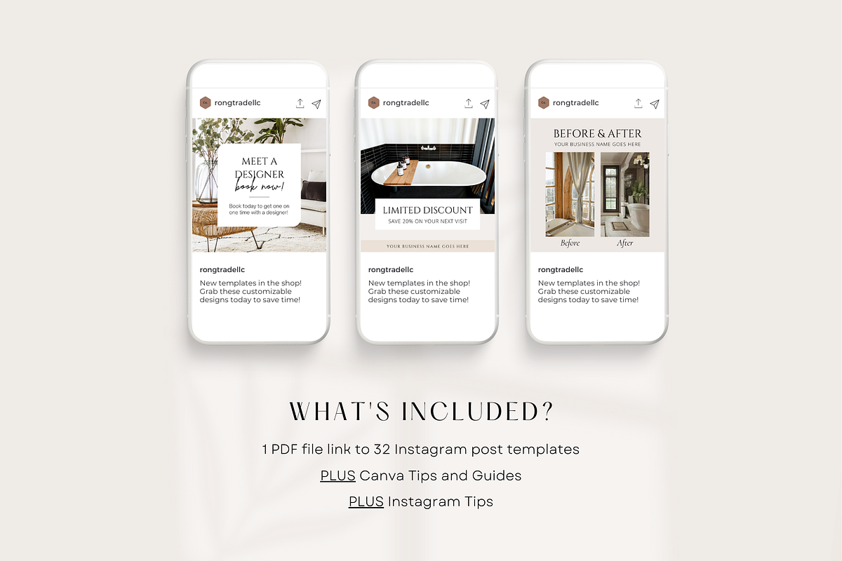 Interior Design Instagram Template, a Social Media Template by ShopRShop