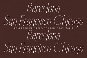 Qalderon New Display Serif Font