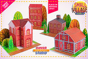 PAPERCRAFT SET - BUILD YOUR VILLAGE, a Graphic by TwonTwo Studio (Thumbnail 5 of 7)