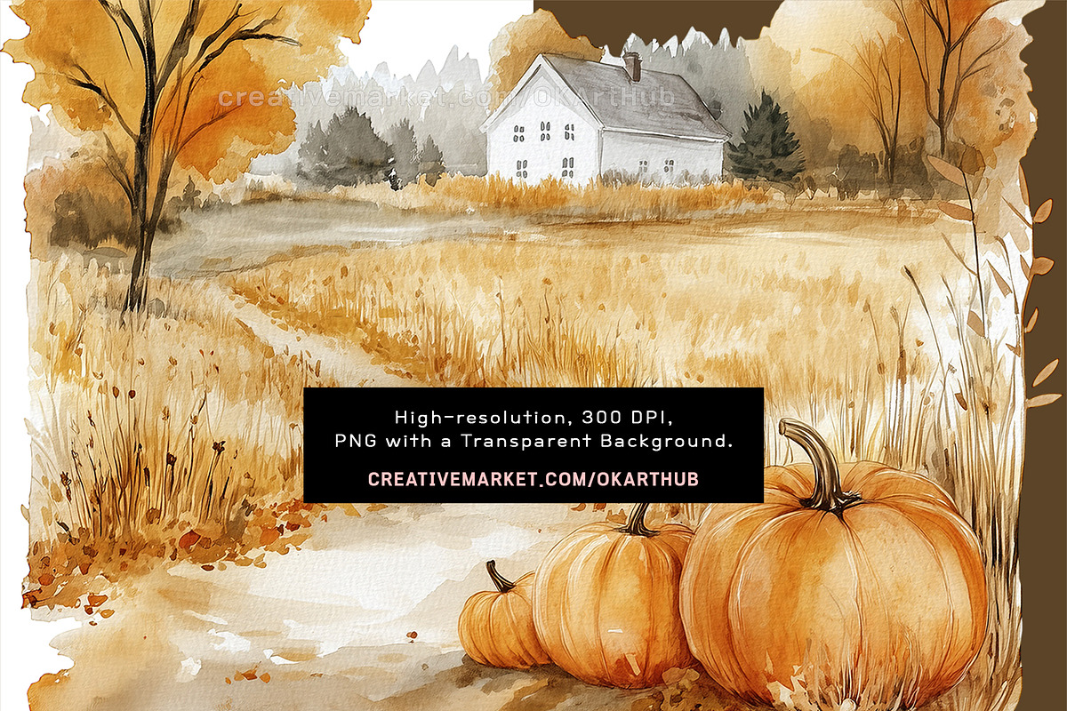 Cozy Autumn Scene & Illustration Kit, a Seasonal Illustration by OKArtHub (Photo 9 of 10)