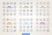 77% Off - Circle Icons Big Bundle, an Outline Icon by miumiu (Thumbnail 3 of 3)