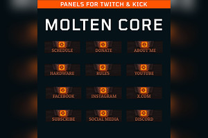 Molten Core Lava Twitch Panels