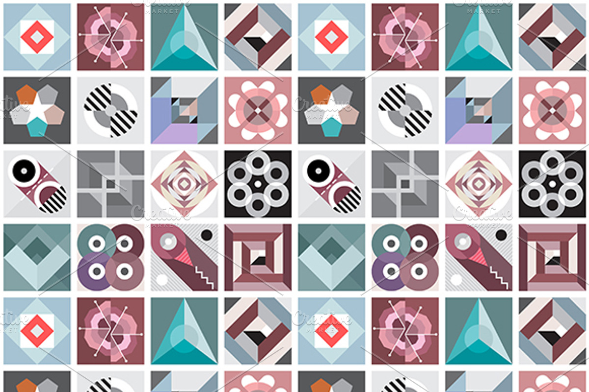 Abstract Geometric Seamless, a Pattern Graphic by danjazzia