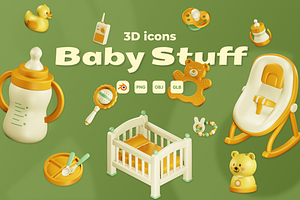 Baby Stuff 3D Icon Pack