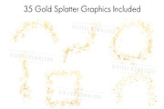 Gold Splatters Clipart | Gold Dust, an Object Graphic by The Digital Download Shop (Thumbnail 4 of 9)