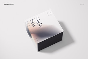 Slide Gift Box Mockup Set