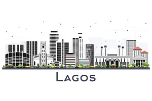 Lagos Nigeria City Skyline