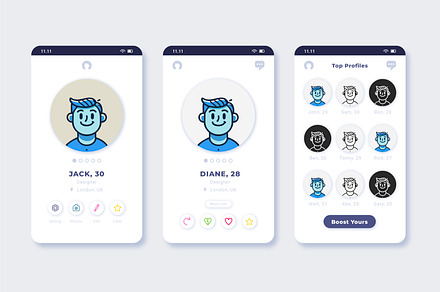 74 Bold Line Art User Avatar Pack