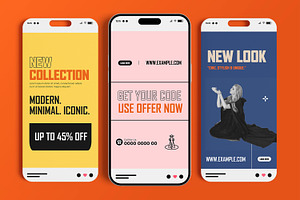 Fashion Social Media Story Post Set, a Social Media Template by MightyDesign