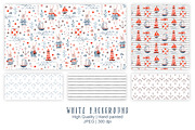 Nautical cute sea seamless patterns, a Pattern Graphic by UlitkaStudio (Thumbnail 4 of 17)