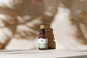 Amber Glass Bottle With Cork Mockup, a Cups & Container Mockup by pmvch (Thumbnail 10 of 10)