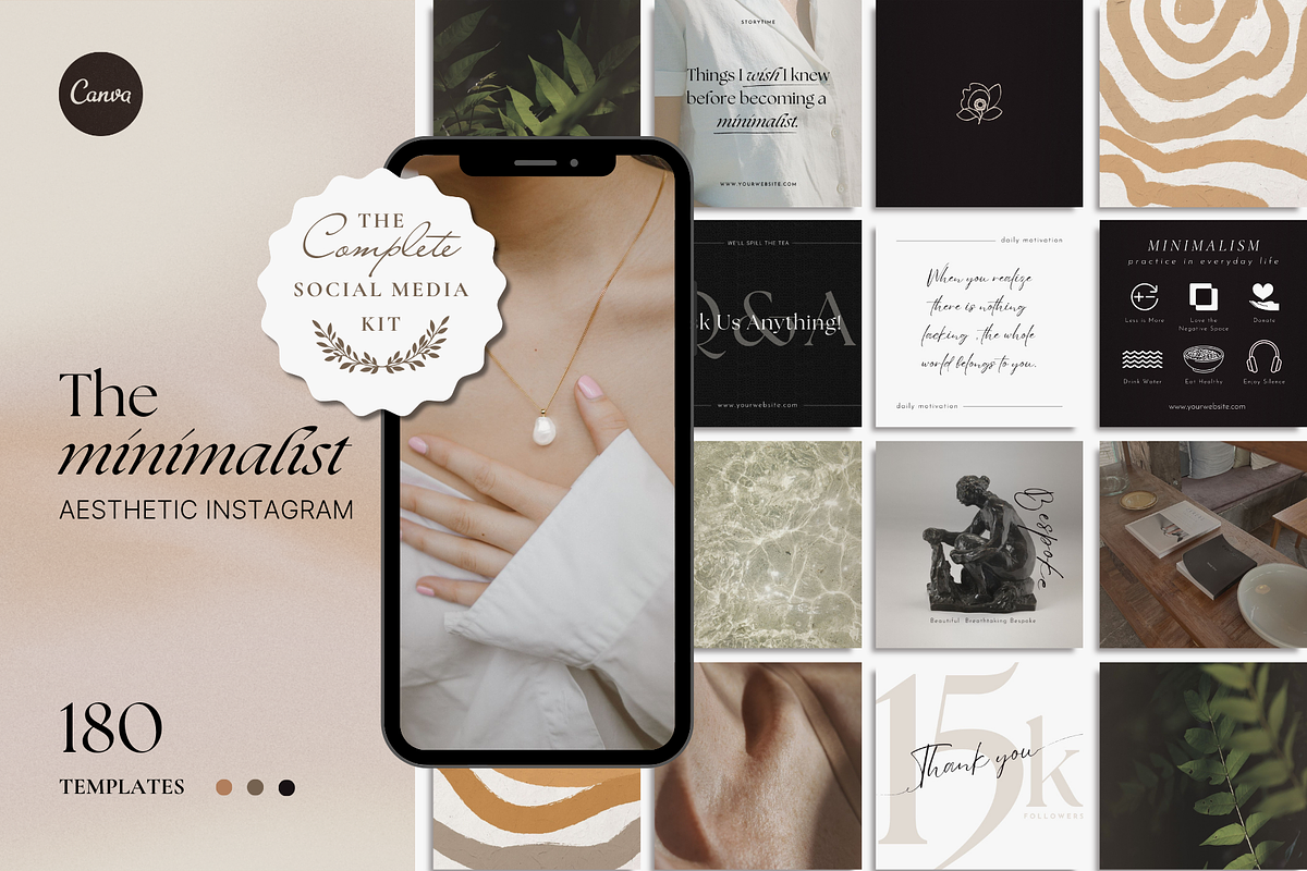The Minimalist Template Bundle, a Social Media Template by The Flossy Finch (Photo 1 of 15)