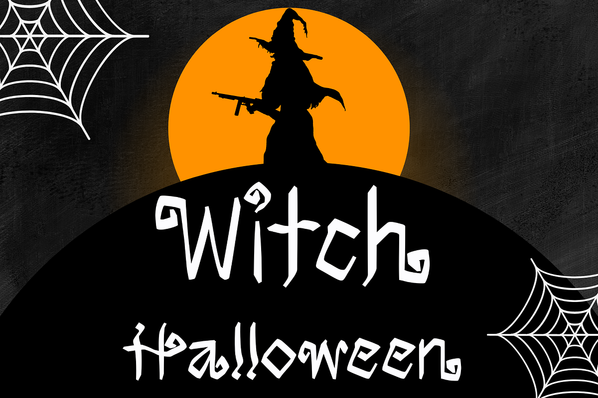 Witch Halloween Font, a Sans Serif Font by Cutie_Kate_Studio (Photo 2 of 7)