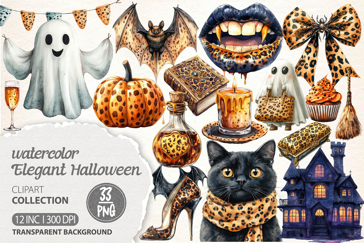 Elegant Halloween Clipart, an Illustration by Dream Creation (Photo 1 of 7)