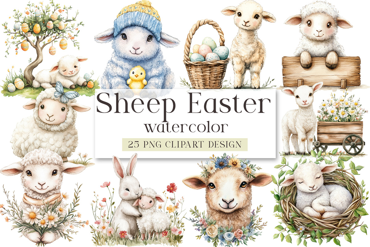 Sheep Easter Sublimation, an Illustration by DreamArtGraphic (Photo 1 of 4)