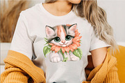 Funny Peeking Cat Clipart PNG Bundle, a Seasonal Illustration by SVGArt (Thumbnail 4 of 5)