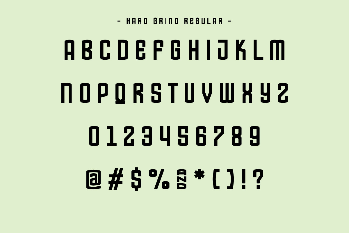 Hard Grind Industrial Font Set, a Sans Serif Font by Price Foundry (Photo 8 of 15)