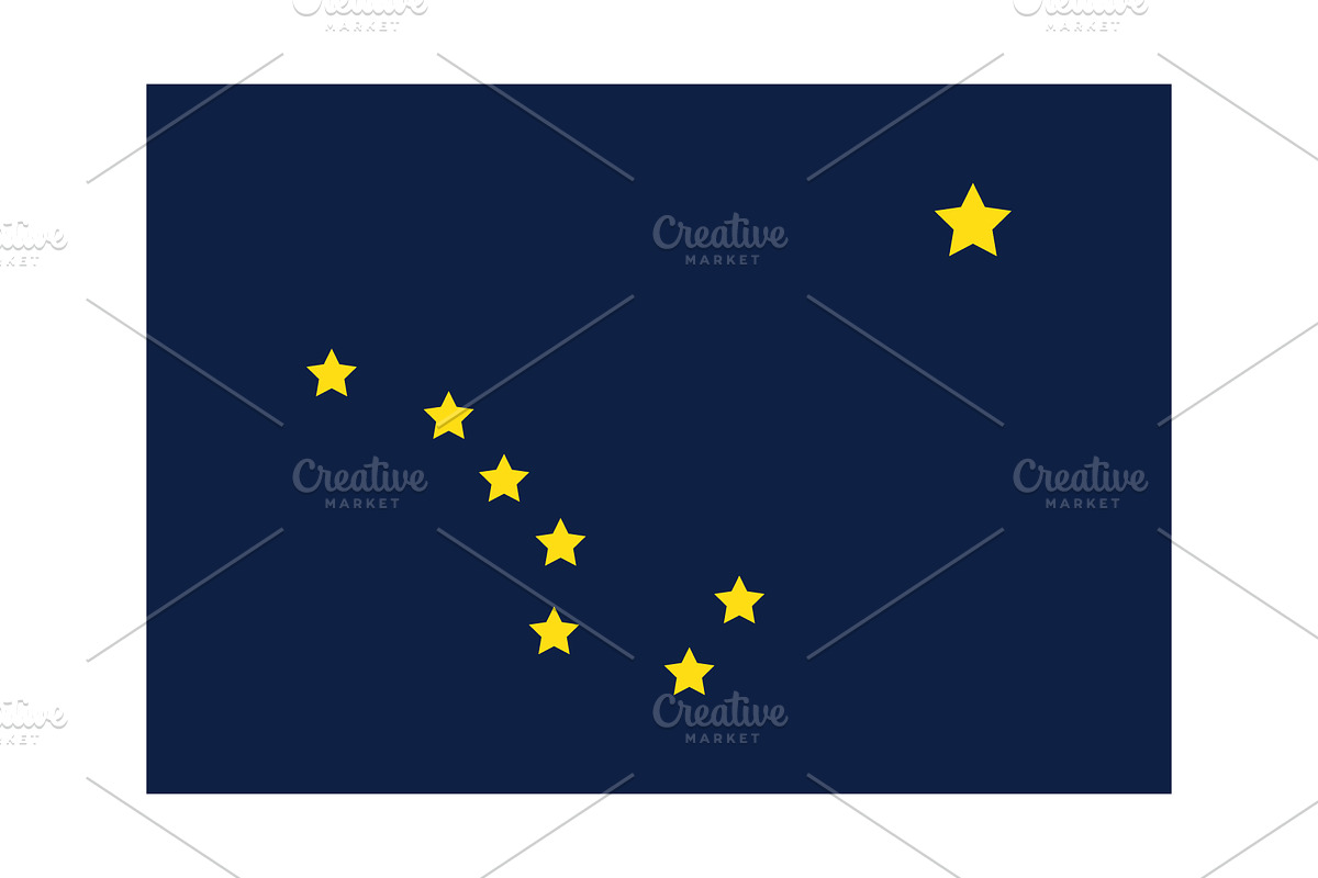 Alaska state flag, an Illustration by Mark1987