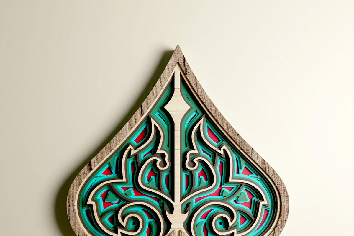 Multilayer Ace Of Spade dxf files, a Design Template by SwastikDesignsCrafts (Photo 2 of 4)